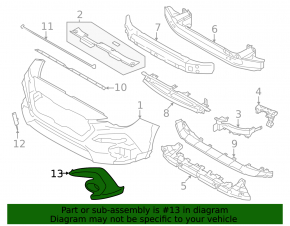 Subaru Crosstrek 2024-2026 Front Bumper Grille Left