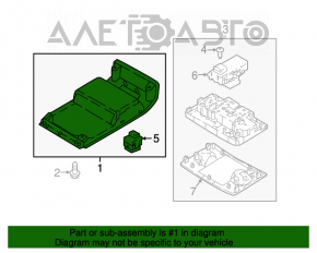 Front light VW Tiguan 18-24 grey for sunroof
