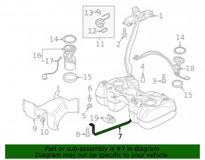Fuel tank bracket VW Taos 22-25