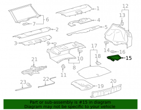 Trunk pocket left Lexus IS250 IS300 IS350 06-13