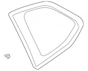 Rear left window blind glass Subaru Forester 25-26, seal cut