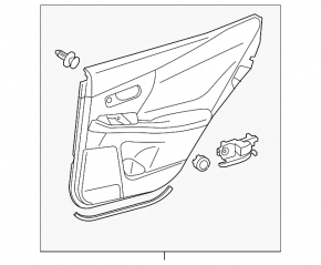 Rear left door panel for Lexus Hs250h 10-12