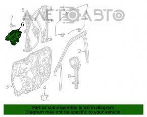 Front right window motor for Jeep Compass 17-26