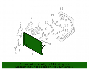 Subaru B10 Tribeca air conditioner condenser