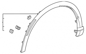 Front right fender arch trim for Honda CRV 23-26