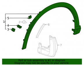 Front right wing arch trim Honda CRV 23- structure