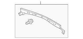 Upper Acura MDX 14-20 trunk door trim on body, broken fastener