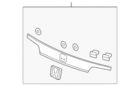Upper trunk door molding for Honda CRV 12-14 pre-restored models with emblem