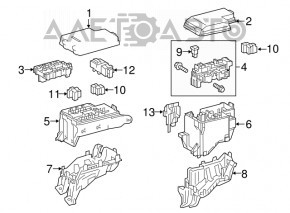 Fuse box cover underhood left Lexus NX200t NX300 15-21