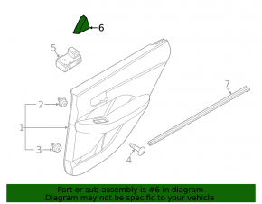 Door plug, triangle, inner, rear left, Kia K5 21-24