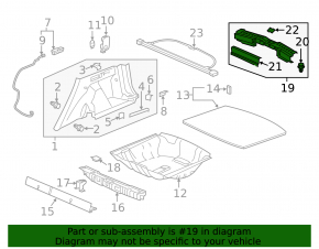 Trunk opening trim Honda CRV 17-22