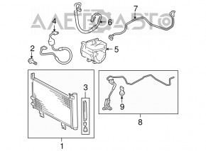Toyota Camry V40 Hybrid Air Conditioning Radiator Condenser