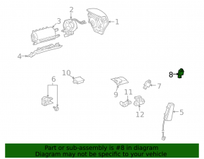 Airbag Sensor Center Pillar Left Lexus RX350 RX450h 10-12