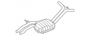 Exhaust line middle part Audi Q5 8R 13-17 3.0 tfsi