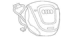 Airbag in steering wheel driver Audi A3 8V 15-16 4d, black
