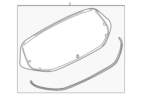 Rear window for the tailgate of a Nissan Pathfinder 13-17