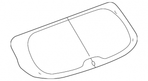 Rear glass of the trunk door Infiniti JX35 QX60 16-20 rest, tinted
