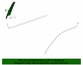 Door trim side front left Mercedes W167 GLE 350 450 20-23 dented
