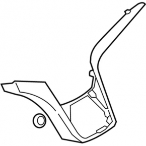Dashboard trim center lower Ford C-max MK2 13-18 gray, black gloss, scratches