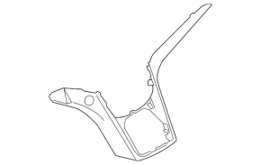 Dashboard trim center lower Ford C-max MK2 13-18 gray, black gloss, scratches