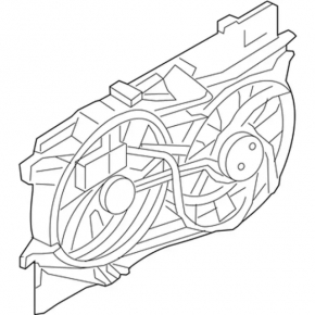 Diffuser radiator shroud assembly Lincoln MKX 16-