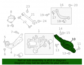 Lower control arm for rear left spring, Mazda 6 14-17