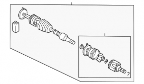Drive half shaft front right Mitsubishi Galant 04-12 GSP