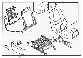 Mazda CX-9 16 passenger seat - without airbag, electric, black leather