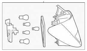 Right headlight for Mercedes CLA 14-19