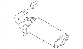 Muffler rear part with barrel Mitsubishi Outlander Sport ASX 10-21