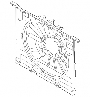 BMW 7 G70 23-25 I5 radiator shroud diffuser