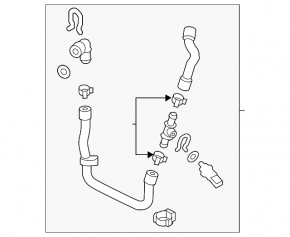 Cooling pipe lower VW Jetta 11-18 USA TDI