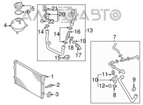 Cooling pipe lower VW Jetta 11-18 USA TDI