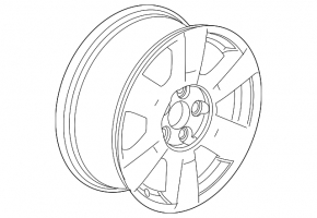 Wheel disk R17 GMC Terrain 10-17 curb