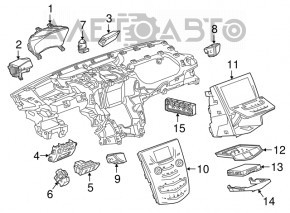 Monitor, display, navigation, climate control Cadillac ATS 13-14 prerest not working sensor