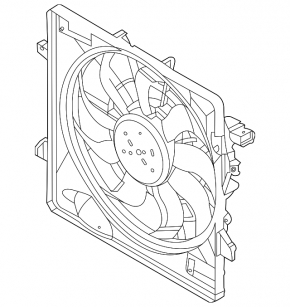 Radiator shroud diffuser assembly for Kia Sorento 2011-2015 2.5