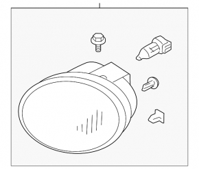 Left fog light for Infiniti FX35 FX45 03-08
