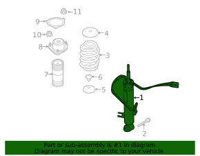 Rear left shock absorber BMW X5 F15 14-18 M, electric