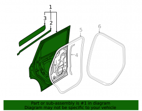 Door assembly rear right Audi Q7 16-