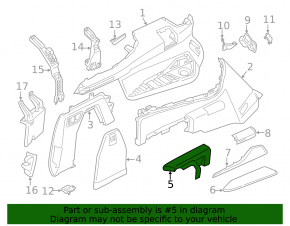 Rear left lower arch trim BMW X7 G07 19-25 black, Anthrazit