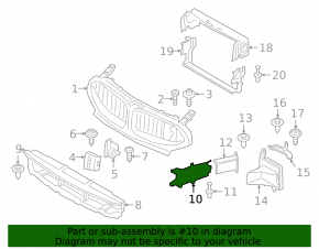 Left brake cooling duct for BMW 8 G15 G16 20-25 front