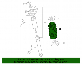 Rear left spring Nissan Ariya 23-26 AWD Extended range