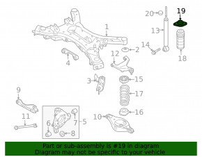 Shock absorber support rear left Nissan Pathfinder 13-20