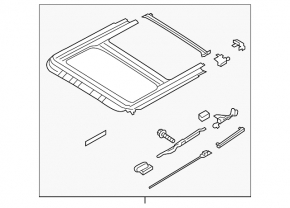 Sunroof mechanism frame VW Passat b8 16-19 USA