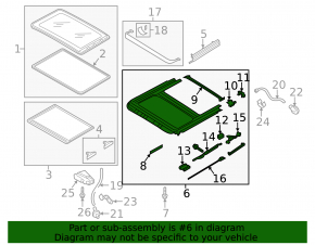 Hatch mechanism frame VW Passat 20-22