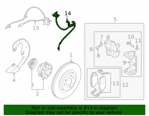 Front right brake hose Kia EV6 22-24
