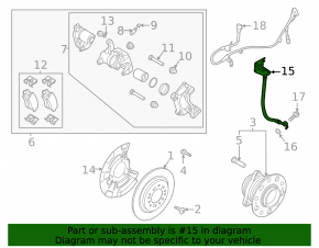 Rear right brake hose Kia Sorento 21-25 AWD