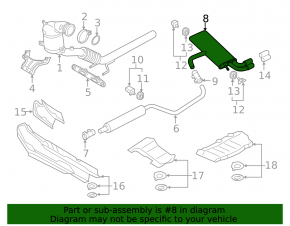 Exhaust pipe assembly VW Golf 15-18 1.8T resonator with barrel