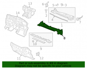Wiper pan metal Honda CRV 12-14