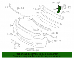 Front bumper reinforcement bracket left Infiniti Q50 14-